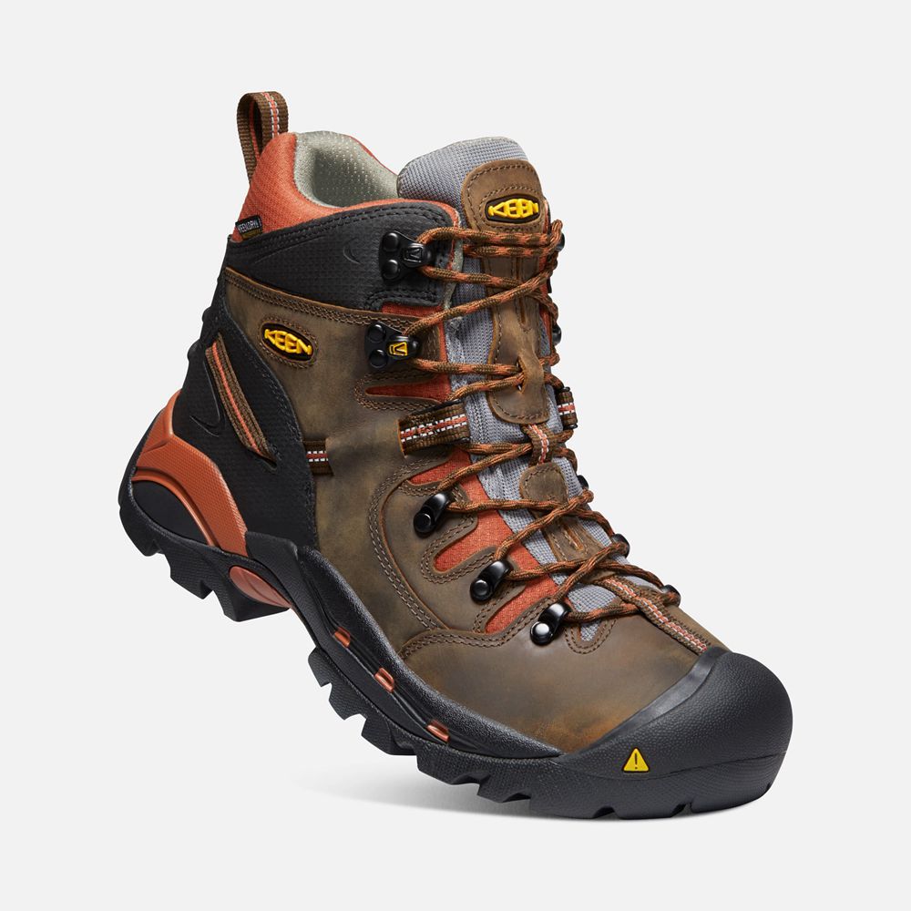 Keen Laarzen Heren Bruin - Pittsburgh 6\" (Soft Toe) - 96807-CJHI